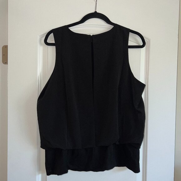 Black sleeveless bubble hem top - Picture 5 of 6